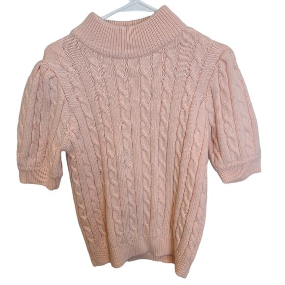 Anthropologie English Factory Womens Cable Knit Sweater Wool Preppy Soft Girl M - Picture 2 of 8